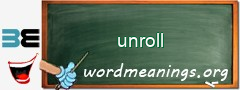 WordMeaning blackboard for unroll